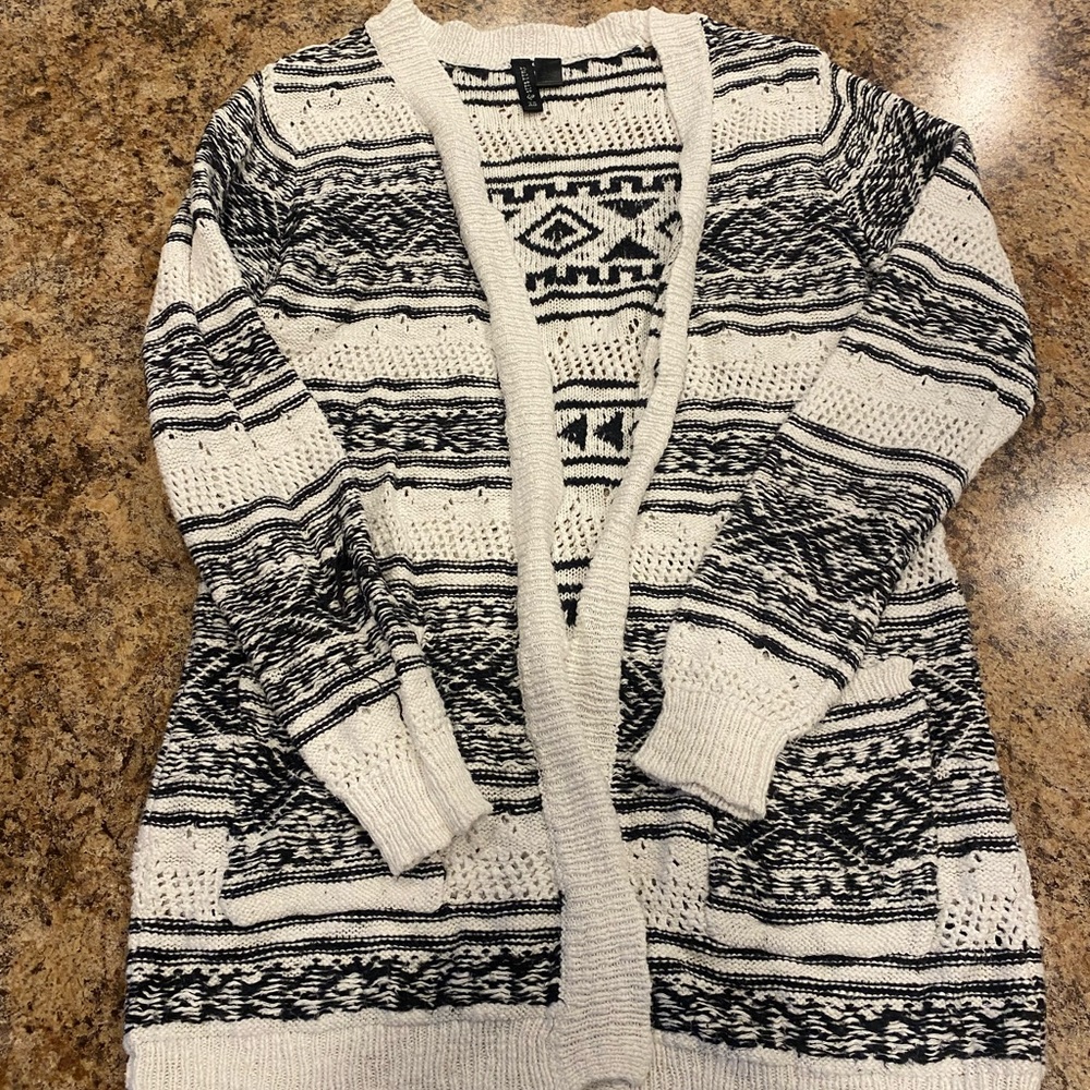 Black and white cardigan